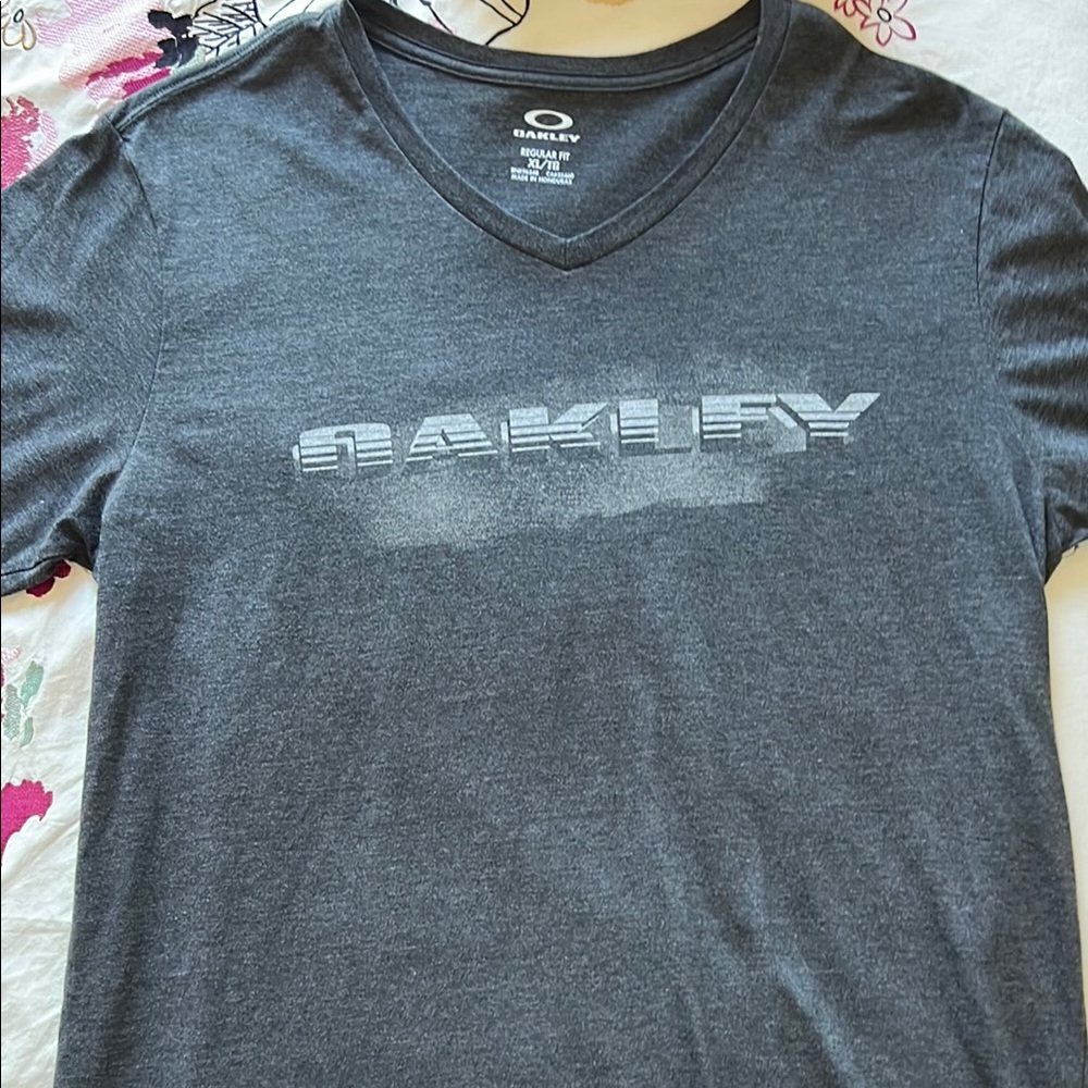 Oakley Charcoal V-Neck Tee